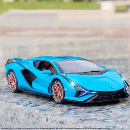 New 1:24 Rambo Lightning Simulation Alloy Car Model Childrens Sports Car Car Model Decoration Gift Toy