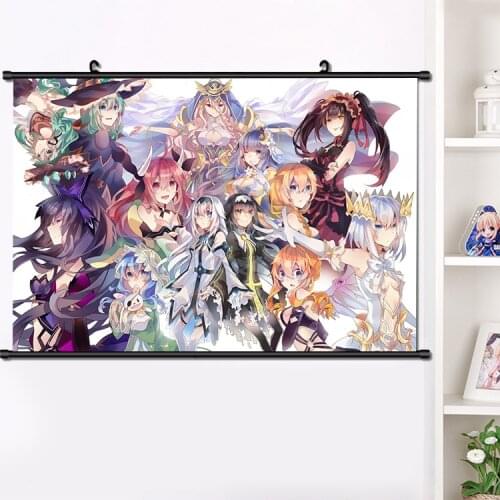 NEW Anime DATE A LIVE Tokisaki Kurumi Girls Persona Wall Scroll Mural Print Poster Home Decor Collectible Art Gifts 40*60 cm