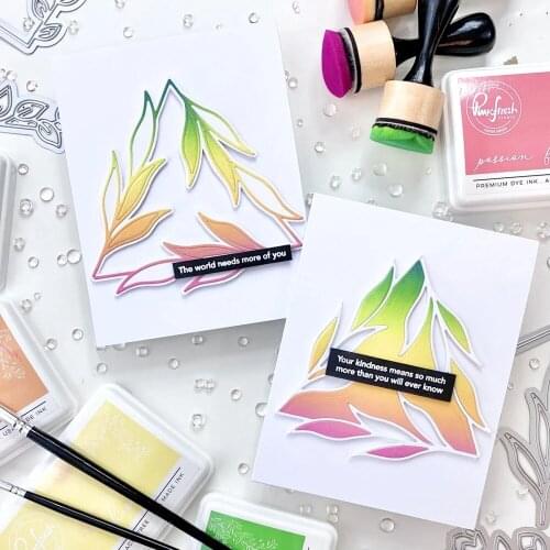 New 2Pcs Flower leaf edge metal Cutting Dies Stencils DIY Scrapbooking Paper/photo Cards Embossing Dies