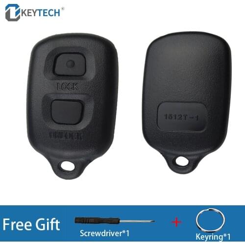 OkeyTech 2 Buttons Remote Car Key Shell ForToyota Corolla FJ Cruiser Highlander Prius 2002 2003 2004 2005 2006 2007 Replacement