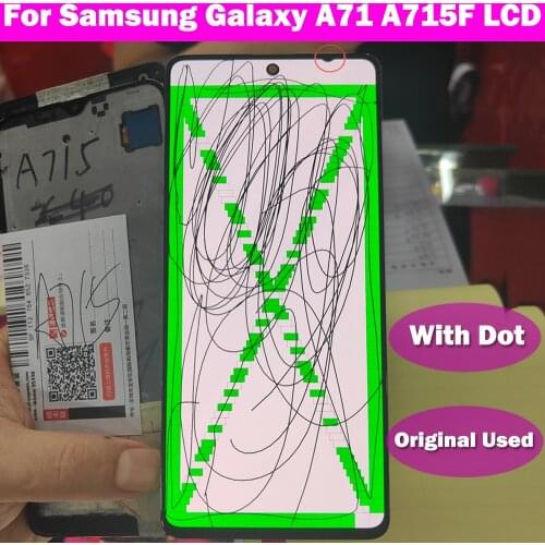 Original Used point For Samsung Galaxy A71 A715 A715F/DS A715FN A715FD LCD Display With Touch Screen Digitizer Assembly