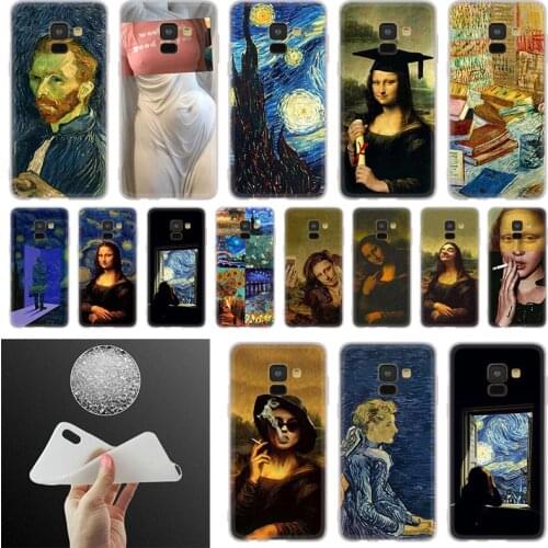 Great art aesthetic van Gogh Mona Lisa Phone Case For Samsung Galaxy A10 A20 A30 A40 A50 A60 A70 A6 A8 Plus A7 A9 2018 A5 2017