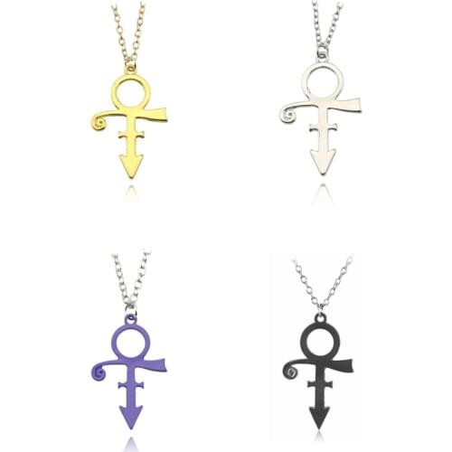 Prince Rogers Nelson Necklace Pendant Prince RIP Memorial Symbol Love Logo Necklace the Minimalism Singer Necklace 3 Colors