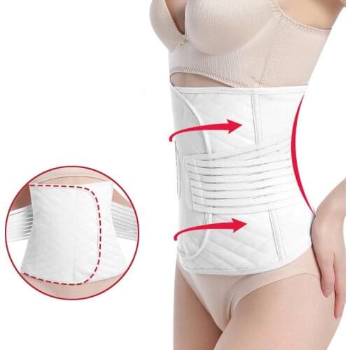 Women Postpartum Bandage Belly Band Maternity Pregnancy Waist Support belly belt Body Shapers layers Belt Abdomen White