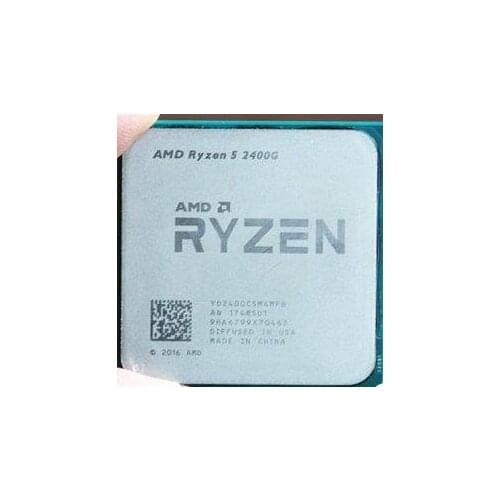 AMD Ryzen 5 2400G R5 2400G 3.6GHz Quad-Core Eight-Thread 65W CPU Processor YD2400C5M4MFB Socket AM4 2400G