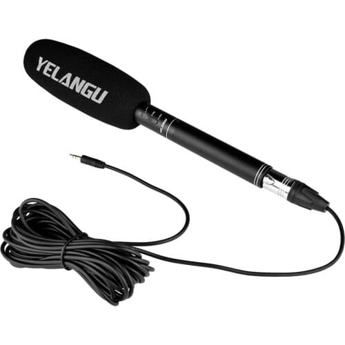 Professional Interview Microphone Wired Outdoor Microphones Phone Recorder HD Sound Low Noise for Camera Smartphone Speaker PC