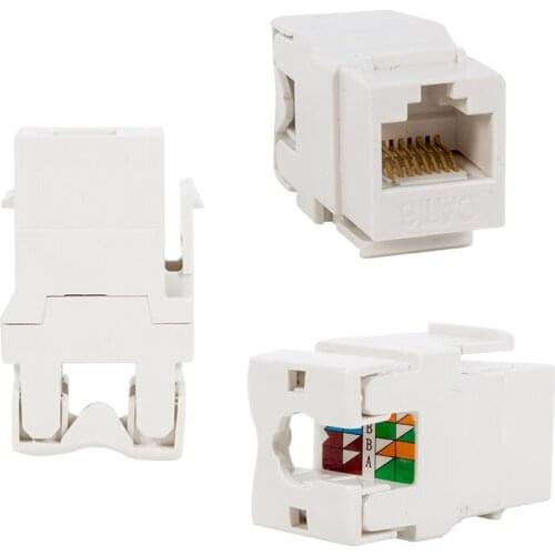 RJ 45 CAT6 CHASSIS 180 DEGREE (KEYSTONE JACK)