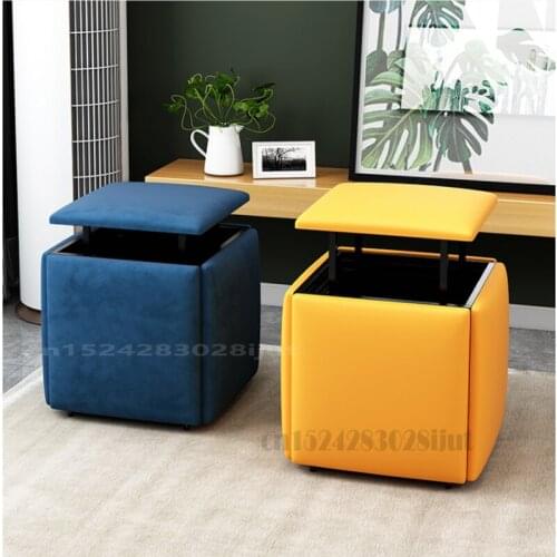 5 in 1 Nordic Rubiks Cube Sofa Stool Living Room Simple Combination Stool Dressing Table Shoe Stool Home Net Red Stool