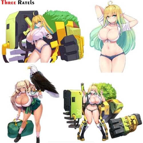 Three Ratels FC580 BBW sexy girl elven forest maker last origin Game Stickers Waifu Anime car bike motorcycle decal