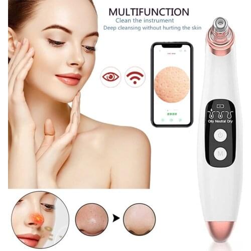 Visible Face Nose Blackhead Remover WiFi Camera Vacuum Suction LED Display Visual Pore Pimple Deep Cleaner Facial Skin Care Tool