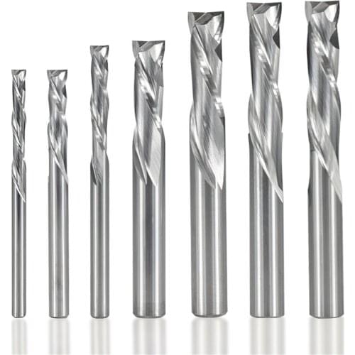 Up down cutter 5/6/8 / 10mm aluminum rod cnc cutter end mill 2 flute carbide end mill