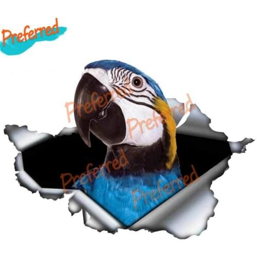 High Quality Torn Metal Parrot DIY Decal Motocross Racing Laptop Helmet Trunk Wall Vinyl Car Sticker Die Cutting