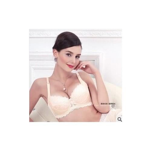 100% mulberry silk high-grade underwear Together to adjust the bra thin embroidery