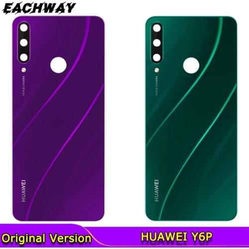 Original For HUAWEI Y6P Back Battery Cover Door HUAWEI Y6P Rear Housing Back Glass Replacement Parts HUAWEI Y6P Battery Cover