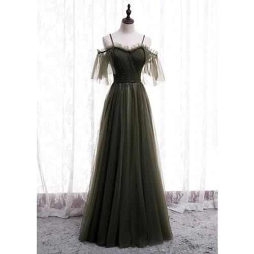 Vestido De Festa Evening Dress Sweetheart A-line Formal Dress With Half Sleeve Evening Dresses Long Dress 2020 Robe De Soiree