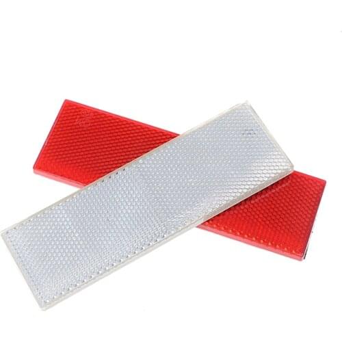 1pcs 14.5*4.5cm Car Truck Red White Warning Reflective Safety Plate/Tape Reflector Stickers