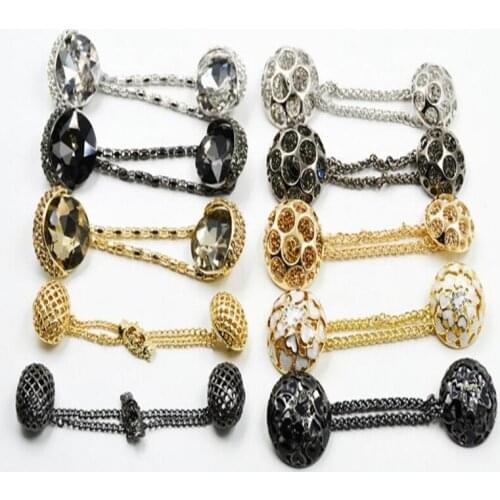 1pcs High-grade metal diamond shaped button, rhinestone suit buttons,decorative buckle womens fur coat buttons