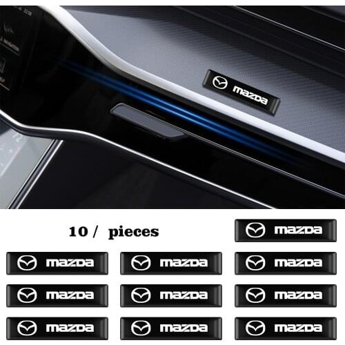 10PCS Car Styling 3D Epoxy Interior Decoration Stickers Decals Emblem For Mazda Axela 2 3 MS 6 CX-5 CX-4 CX3 CX5 Axela ect