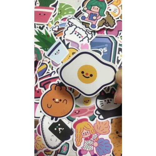 100PCS/Lot No repeating Cute&Fresh Waterproof Colorful Stickers For Luggage Guaitar Laptop Moto Bicycle Car Stickers