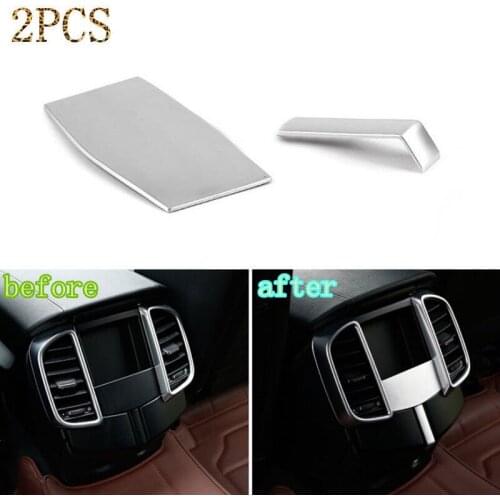 2pcs Zinc Alloy Car Rear Air Conditioning Outlet Decoration Sequin Trim Fit for Porsche Macan 2015-2016 Car Accessories Styling