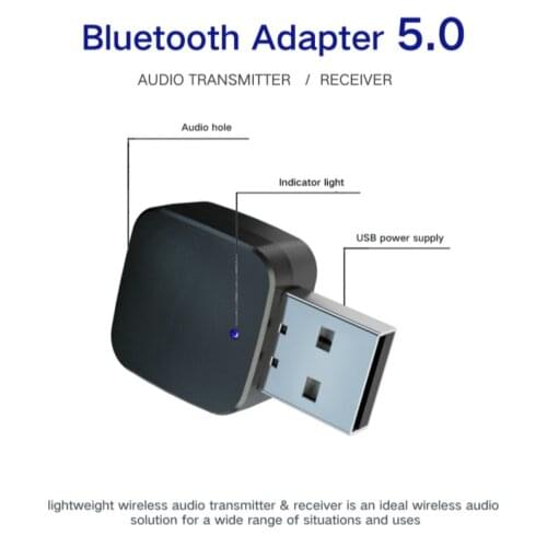2019 Bluetooth 5.0 Audio Receiver Transmitter 3.5mm AUX Jack Stereo Bluetooth Transmitter For TV PC Wireless Adapter For Car