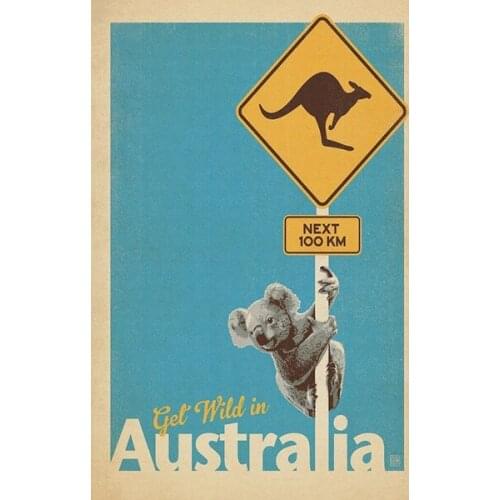 Australia With Koala Metal Tin Sign ,Australia With Koala Tin Sign ,retro Metal Sign Wall Plaque Art Poster