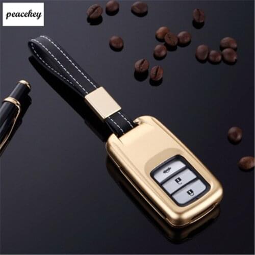 Car Aluminium Alloy Key Cover Case Ring For Honda Civic EX Accord CR-V CRV PILOT Odyssey Element Fit HRV Crider Smart Fob Key