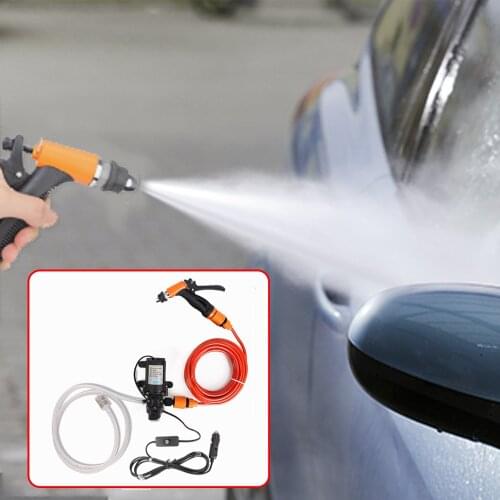 Car High Pressure Gun Electric Water Pump With Adapter Auto Accessories Washer Hose Set Portable Washing Cleaning Machine 12V