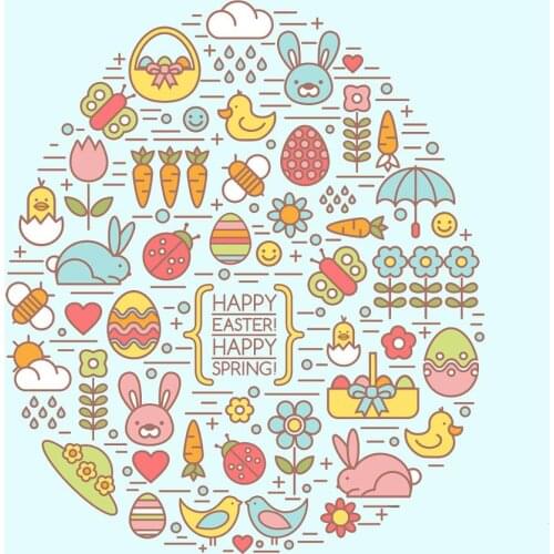 AZSG Colorful Easter Eggs Background Clear Stamps For DIY Scrapbooking/Card Making/Album Decorative Silicone Stamp Crafts