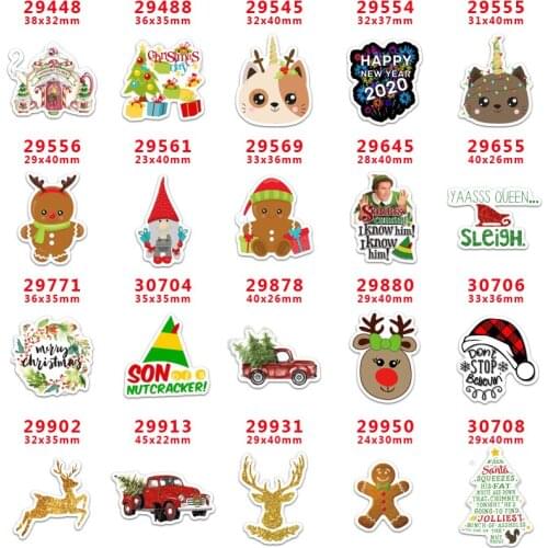 Free shipping 30 pcs planar resin christmas resin pr30708