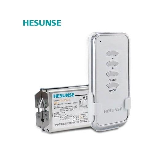 Free shipping HS-QA022 Two Channels RF Digital Wireless Remote Control Switch suitable for 220V and 110V