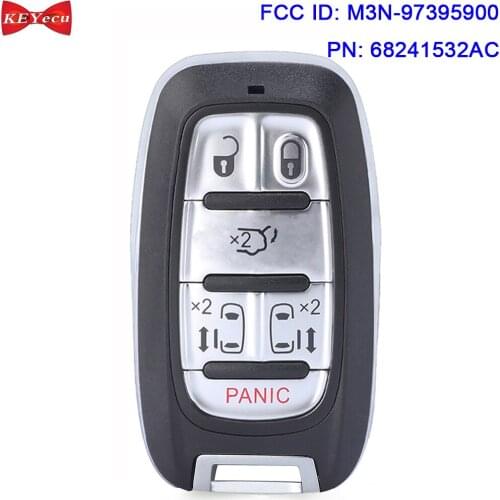 KEYECU for Chrysler Pacifica 2017 2018 2019 2020 Remote Key Fob M3N-97395900 68241532AC 6 Button