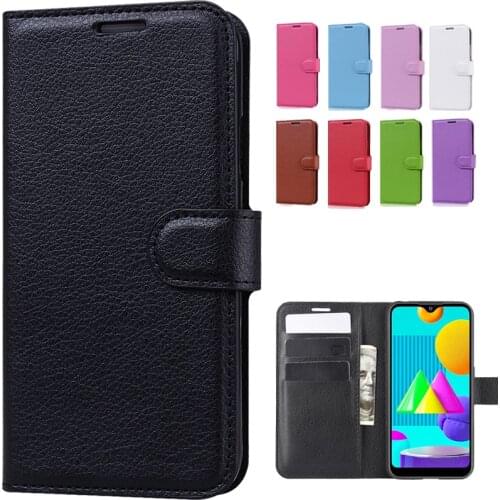 Wallet PU Leather Case For Samsung Galaxy M01 Flip Phone Case For Samsung Galaxy M 01 M015 M015F SM-M015F 5.7 Back Cover Coque
