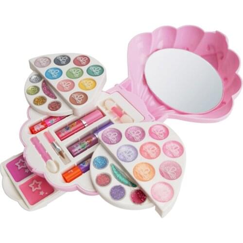 Children Cosmetic Set Non-toxic Washable Pretend Play Simulation Makeup Handbag Beauty Box Toy for Girls Educational Toys Gift