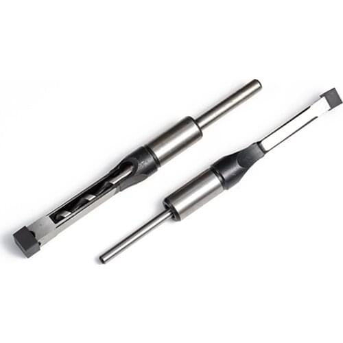 Woodworking Square Hole Mortiser Drill Bit HSS Metric Twist Mortising Chisel DIY Wood Cutter Tool 1/2'' 3/8'' 5/16'' 1/4