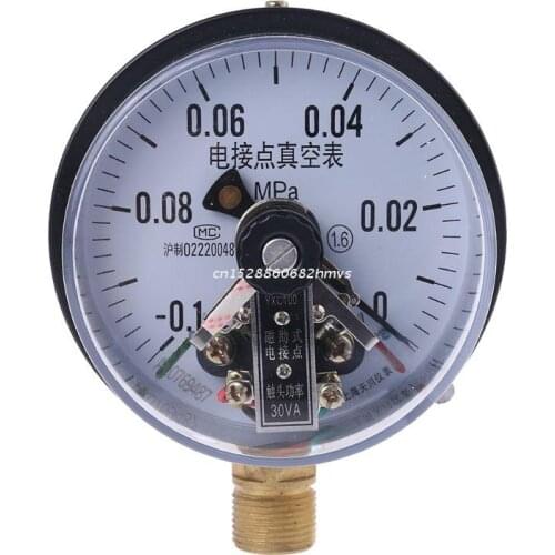 YXC-100 4'' -0.1MPa 30VA Electric Contact Vacuum Pressure Gauge Water Pump Pressure Magnetic Assistant Control Dropship