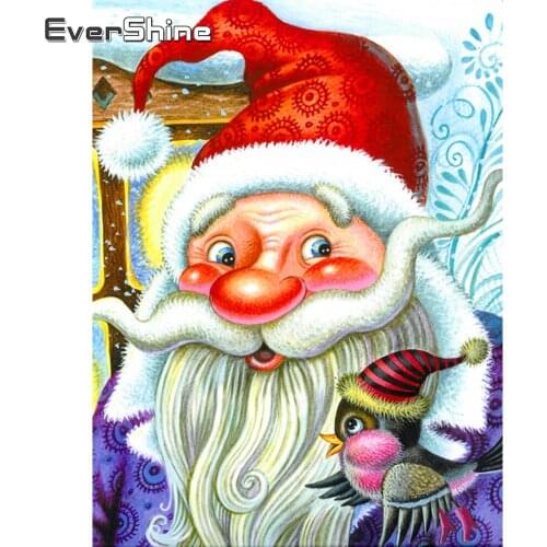 EverShine Diamond Painting Santa Claus Cross Stitch Mosaic Art Kits Diamond Embroidery Cartoon Handmade Hobby Christmas Gift