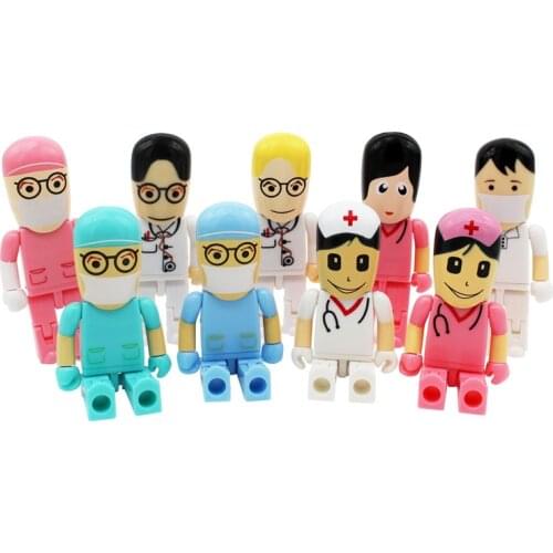 TEXT ME Cartoon 64GB cute Doctors personality USB Flash Drive 4GB 8GB 16GB 32GB Pendrive USB 2.0 Usb stick
