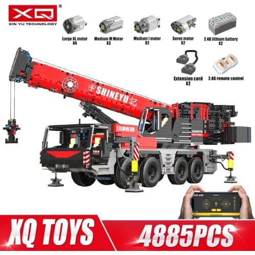 HB 22003 High-Tech Toys The MOC APP RC Motorized Mobile Crane Model Building Blocks Assembly Bricks Kids Christmas Gifts