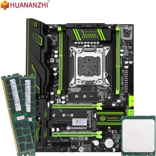 HUANANZHI X79 GREEN Motherboard with Intel XEON E5 2689 with 2*8GB DDR3 RECC Memory Combo Kit Set USB3.0 SATA3 NVME M.2 SSD