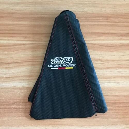 JDM MUGEN POWER Car Shifter Boot Cover Carbon fiber cloth Gear sleeve for Honda Toyota Nissan Mitsubishi Mazda Accessories