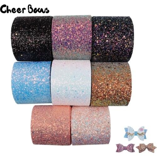 10Yard 3''75mm Chunky Glitter Ribbon Soft Shiny Fabric Width Gift Package Handmade Material DIY Hairbow Decor Accessories