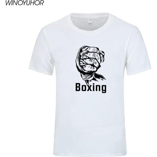 2020 New Summer 100% Cotton Boxing T Shirt Men Short Sleeves Tee Hip Hop T-shirt Tops Cool Printed Tshirt For Boxer Clothing