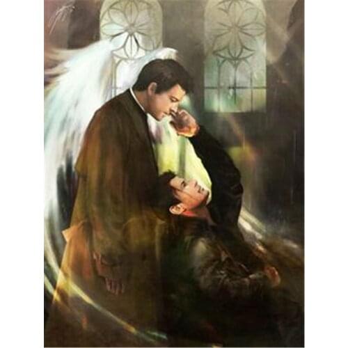 Supernatural DIY 11CT Embroidery Cross Stitch Kits Needlework Craft Set Cotton Thread Printed Canvas Home Decoration New Sale