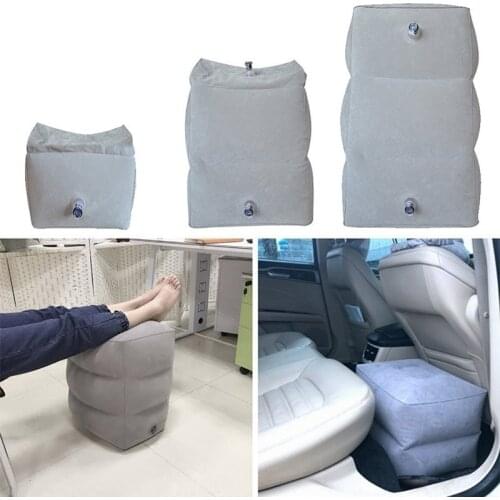 PVC Inflatable Travel Pillow Foot Rest Airplane Car Bus Footrest Pillow Height Adjustable Kids Flight Sleeping Resting Pillow