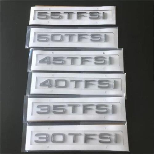New Car Styling 3D ABS Silver 30TFSI 35TFSI 40TFSI 45TFSI 50TFSI 55TFSI Rear Boot Badge Emblem Sticker For Q3 Q5 Q7 A4 A6