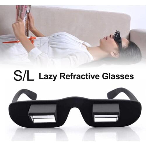 Periscope Lazy Glasses Bed Prism Reading Glasses Horizontal Spectacles Clear Vision Lie Down Watching TV Reading Angled Tools