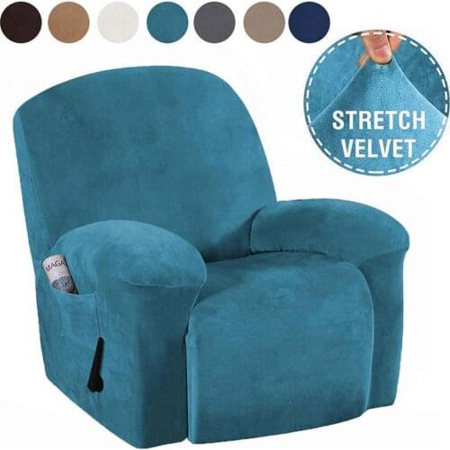 One-piece Set Split Design Velvet Recliner Chair Covers Waterproof Couch Covers Armchair Slipcover Washable Furniture Protectors