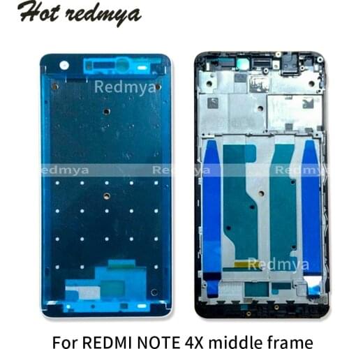 Middle Frame For Xiaomi Redmi Note 4X LCD Front Frame Middle Bezel Plate Chassis Replacement Repair Parts Black White