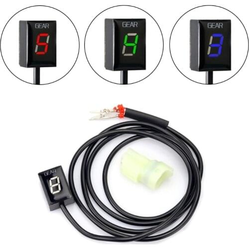 Universal Speedometer Speed Display Portable Motorcycle Gear Indicator Dashboard with Blue/Green/Red Display Number